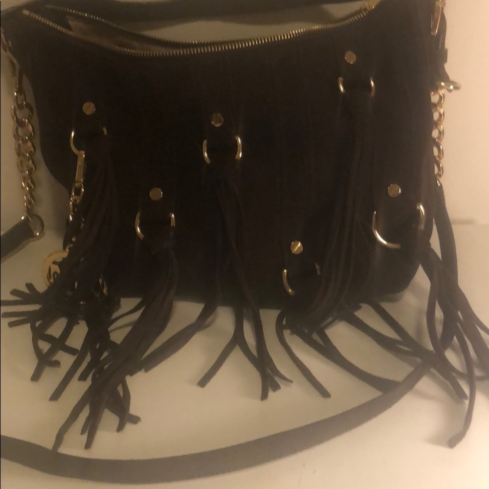 Michael Kors brown fabric leather bag - Picture 1 of 5